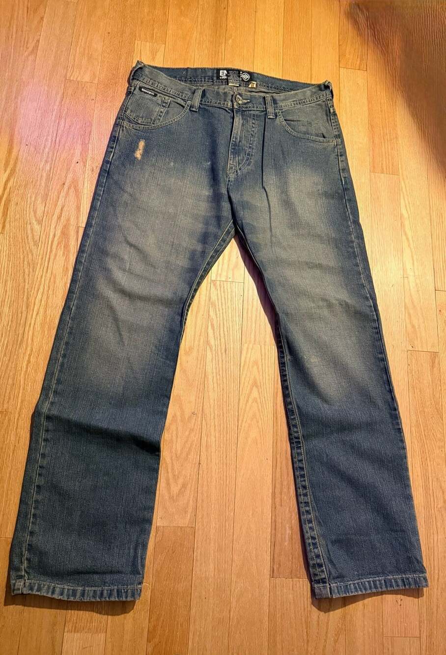 Vintage Y2K Encye Jeans Size 38  Embroidered Denim Blue